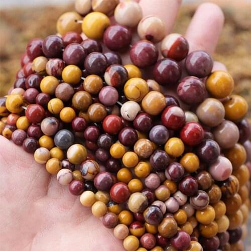 Mookaite Loose Beads Natural Gemstone Smooth Round for Jewelry Making
