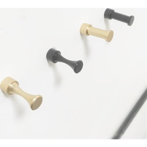 Wall-Mounted Space Aluminum Hook Household Kitchen And Bathroom Door Back Hooks Metal Coat Hook Creative Perforated Single Hooks