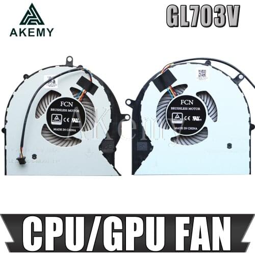 New For Asus GL703 ROG STRIX GL703V GL703VD GL703VM cpu cooling fan DC 4PIN 12V 0.4A CPU+GPU