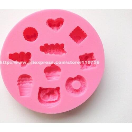 New! Free Shipping Cupcake Shaped Silicone Mold Cake Decoration Fondant Cake 3D Mold Food Grade Silicone Mould 243