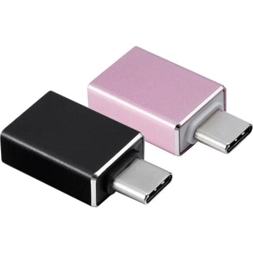 Wholesale/10 PCS Type c turn usb3.0 female otg adapter Type-c adapter aluminum USB phone adapter spot