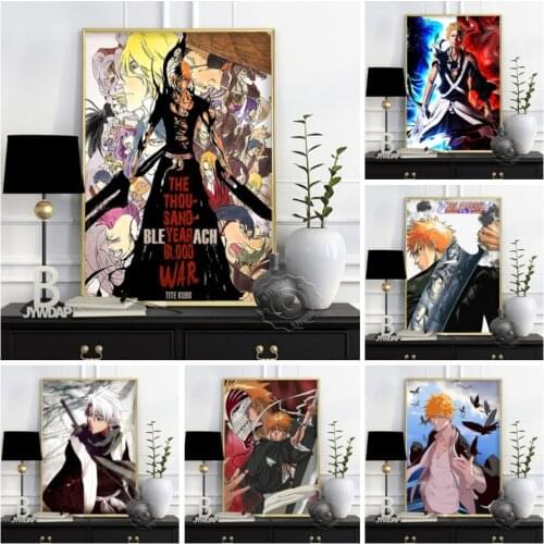 Japan Anime Hot Bleach Poster, Ichigo Kurosaki Art Prints, Cartoon Character, Kids Gift Wall Art, Anime Bleach Kids Room Decor