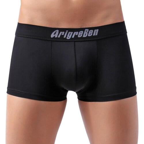 Mens Swimwear Underwear Swim Trunks Mid-waist Smooth Mens Boxer Swimming Shorts Stretch Fabric Sport Swimwear Comfortable