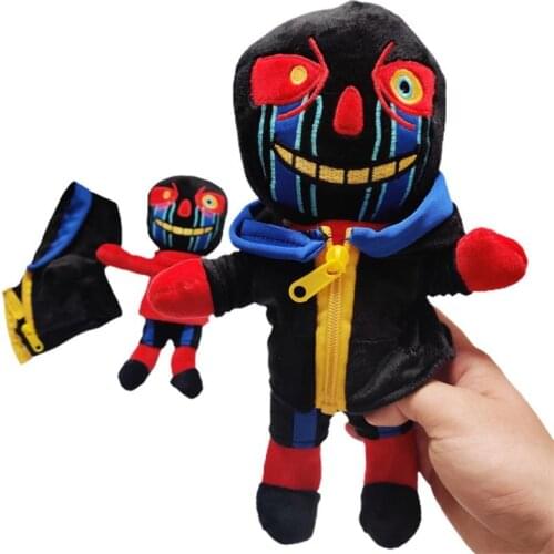 25cm Undertale Plush Error Fell Sans Toy Aftertale Plushy Cartoon Doll Figures Halloween Fear Stuffed Animals Gifts for Children