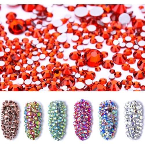 Polairs SMC SS3-SS30 & Mix Size Nail Art Decorations Popular Color Siam Strass Non Hotfix Rhinestones