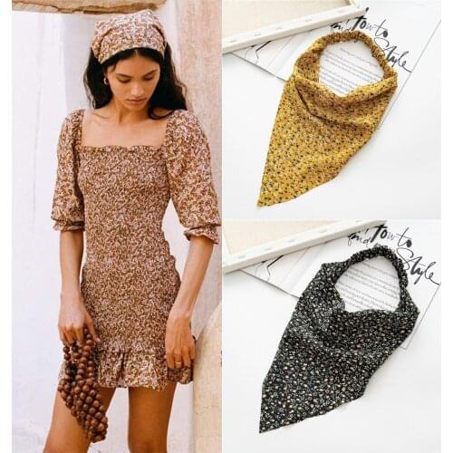 CYGJFC Woman Triangle Hair Scarf Printed Floral Elastic Hairband Women Headband Fashion Hair Accessories Headwrap