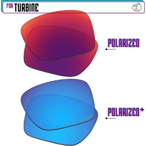 EZReplace Polarized Replacement Lenses for - Oakley Turbine Sunglasses - BlueP Plus-MidnightP