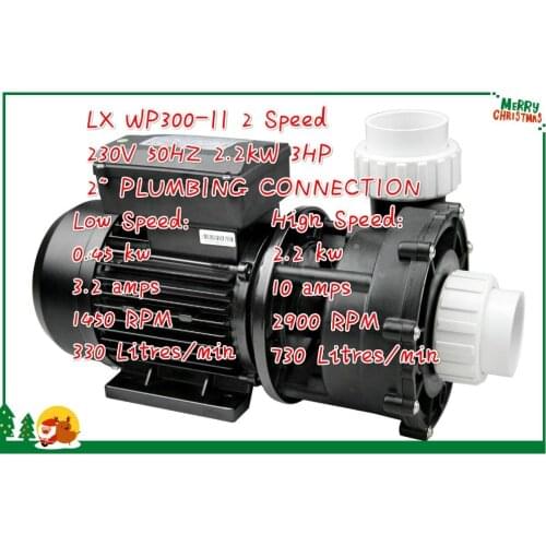 SPA & Pool Hot tub Pump with dual / double / two speed WP300-II 3.0HP/2.2KW 2200W/3,0PS high speed , 450W/0,62PS low speed