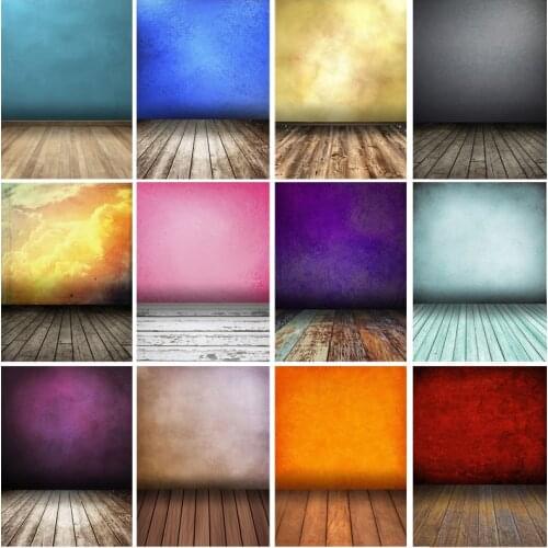 SHENGYONGBAO Vintage Gradient Photography Backdrops Props Brick Wall Wooden Floor Baby Portrait Photo Backgrounds 210125MB-29