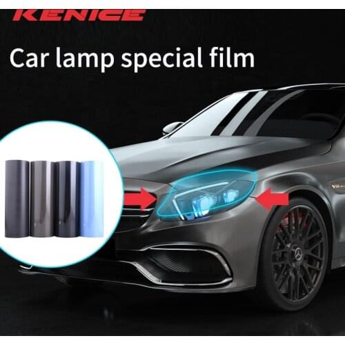 0.3*10m High Quality Low MOQ TPH Stretch Headlight Taillight Fog Light Vinyl Wrap Car Headlight Film