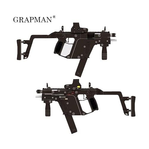 1:1 Kriss Super - V Gun 3D Paper Model Cannot be Launched Manually Papermodel gun