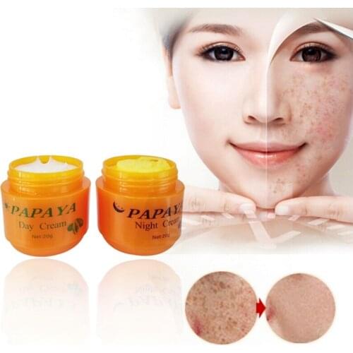 Cosmetics Papaya Whitening Day And Night Cream Improves Vitamin C Anti-wrinkle Face Cream Improve Dark Skin Refreshing Skin Care