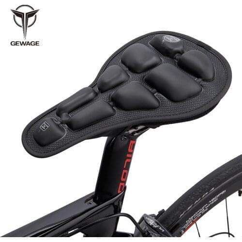 3D Inflatable Bicycle Saddle Cover Thick Breathable Bike Seat Mat for MTB/Road Bike Saddle Cover Comfort Sponge Damping Cushion