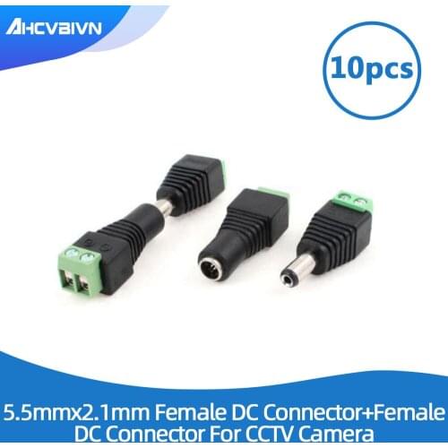 5 pairs/lot Led Connector Lighting Accessories 5.5x2.1mm DC Male + Female Solderless for Led Power Supply Adapter and Strip