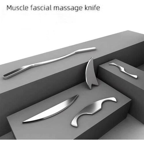 5-piece Set of Muscle and Soft Tissue Relaxation Exercise Physiotherapy Tool Meridian Massage Scraping Knife
