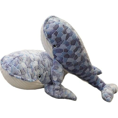 50-110cm Giant size Whale Plush Toy Blue Sea Animals Stuffed Toy Huggable Shark Soft Animal Pillow Kids Gift