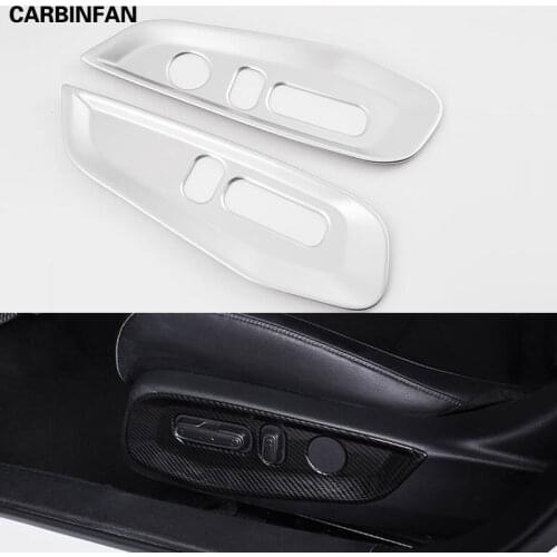 ABS Sticker cover detector seat adjustment knob button switch trim 2pcs/set For Honda Accord sedan 10th 2018 2019