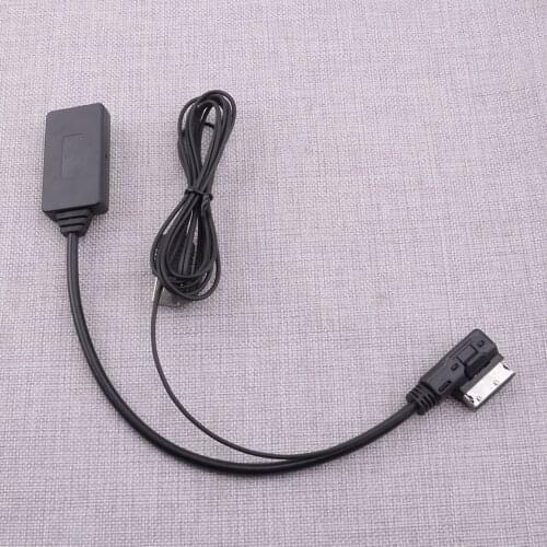 CITALL Car Wireless Bluetooth 5.0 AUX Radio Audio Cable Adapter fit for Audi AMI MMI MDI 2G 3G 3G+ ABS Black