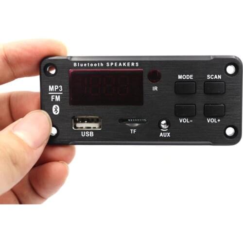 Car MP3 Decoder Audio Board Bluetooth 5.0 DC 12V USB Power Supply WMA WAV FLAC APE Format TF FM Radio MP3 Player Remote Control
