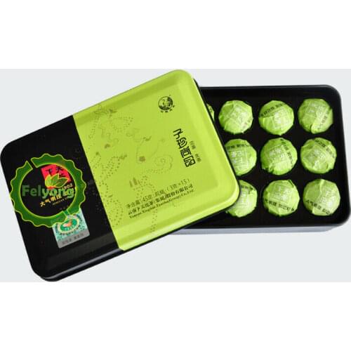 Tea 2014 Xia Guan Raw Puer Chinese Tea Zi Zhen Shang Pin Mini Shen Puer Chinese Tea Tuocha Gift 3g X15