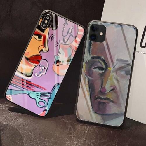 Art graffiti Phone Case Tempered Glass For iPhone 12 Pro Max Mini 11 Pro XR XS MAX 8 X 7 6S 6 Plus SE 2020 case