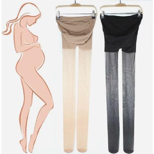 Emotion Moms Stockings 8D Pregnant Hosiery Thin Plus Size Tights Fertilizer to Increase Crotch Pantyhose Anti-off silk 4colors