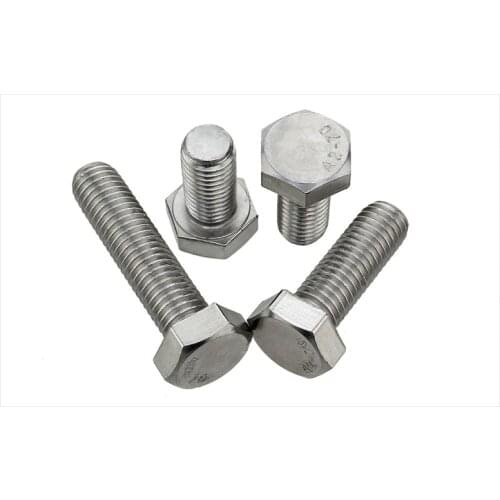DIN933 304 stainless steel screws reverse thread left reverse screw M6 M8 M10 M12 screws left External hex screws