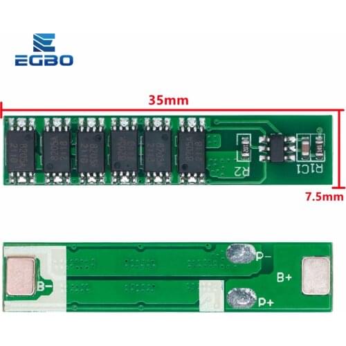 Egbo 1S 15A 3.7V Li-ion 6MOS BMS PCM Battery Protection Board PCM for 18650 Lithium Lion Battery