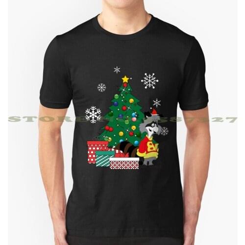 Bert Racoon Around The Christmas Tree Cool Design Trendy T-Shirt Tee Raccoons Cyril Sneer Bert Melissa Ralph Cedric Classsic