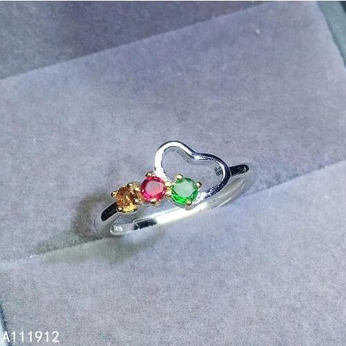 KJJEAXCMY fine jewelry natural Tourmaline 925 sterling silver new women ring support test exquisite