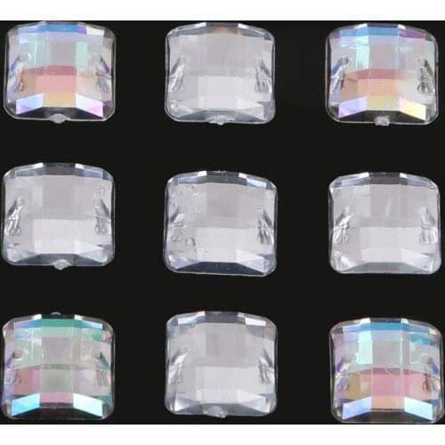 50-100pcs Flatback Rhinestones Round Acrylic Beads For Bag Clothes Shoes Arts Crafts Sewing Apparel Fabric Rhinestones DIY