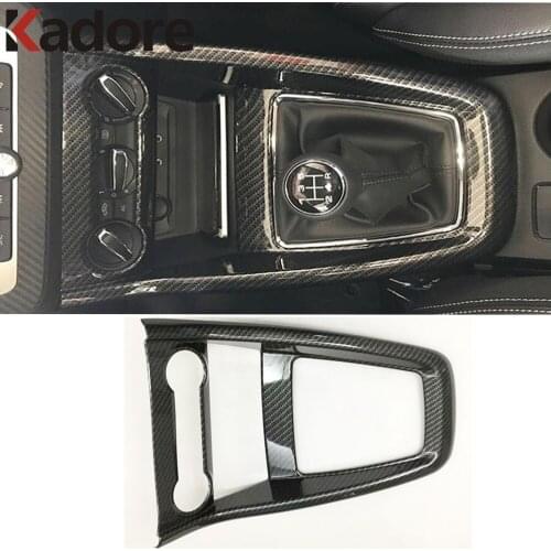 For MG Zs SUV 2017 2018 ABS Carbon Fiber Car Gear Shift Box Panel Cover Sticker Trim Strips Garnish Interior Accessories