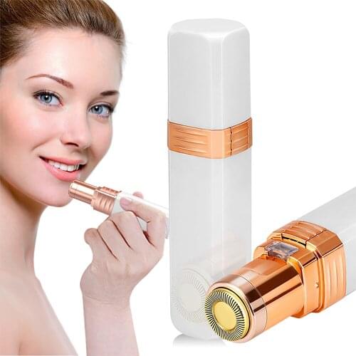 New Electric Facial Hair Remover Razor Depilator Lipstick Shape Female Facial Epilator Painless Body Tools Safety Trimmer