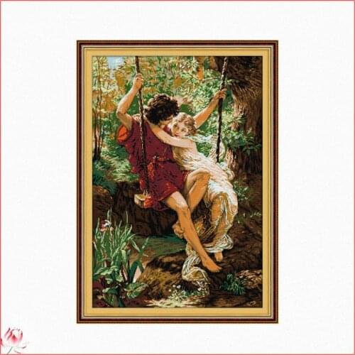 Lovers Embrace Scenery patterns counted 11CT 14CT DIY Cross Stitch Sets Chinese Cross-stitch Kits Embroidery Needlework Gift