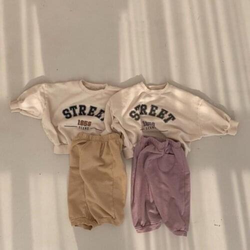 Autumn Baby Casual Clothes Set Fashion Print Sweatshirt + Harem Pants 2pcs Children Clothing Suit Loose Boys And Girls Outfits