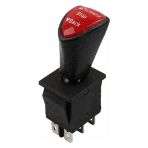 Forward-Stop-Back DPDT 6Pin Latching Slide Rocker Switch AC 250V 16A AC 125V 20A Black KCD4-604-6P 31x25mm Remote