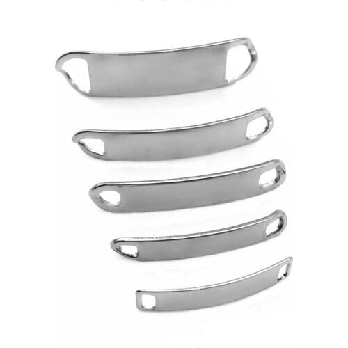 Silver Color Rectangle Connector Stainless Steel For Making DIY Band Bracelet Jewelry Accessories