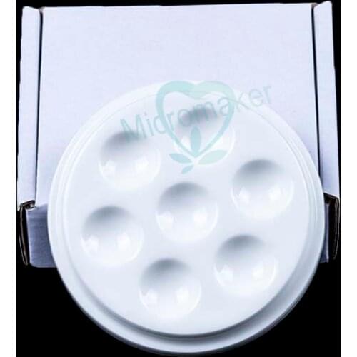 Dental Lab 7 Slot Round Porcelain Ceramic Mixing Material Watering Wet Tray Tool