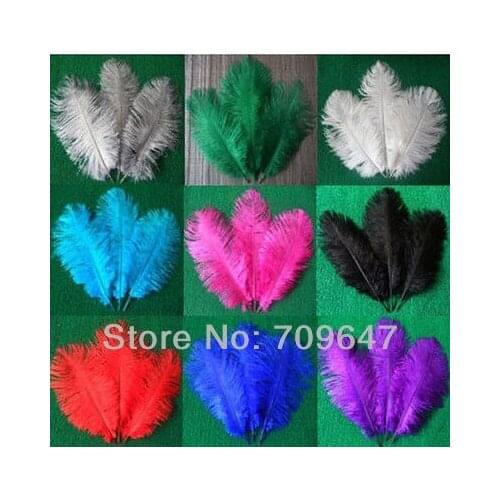Ostrich Feather Top! 100pcs/lot Real Ostrich Drab Feathers 20-25 cm / 8-10 Inches Colour Optional,13Colours for Choice