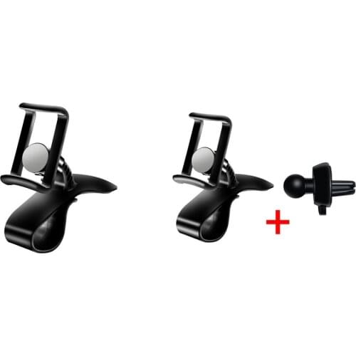 360 Degree Rotation Adjustable Universal Car Dashboard HUD Phone Holder Stand Bracket Clip Mount For 4 to 6 in Mobile Smartphone