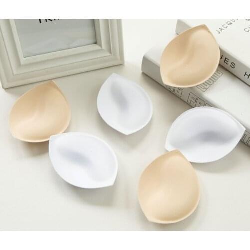 2pcs=1pair Women Thick Sponge Bra Pads Intimates Accessories Breast Push Up Breast Enhancer Inserts Sexy Bikini Padding Swimsuit