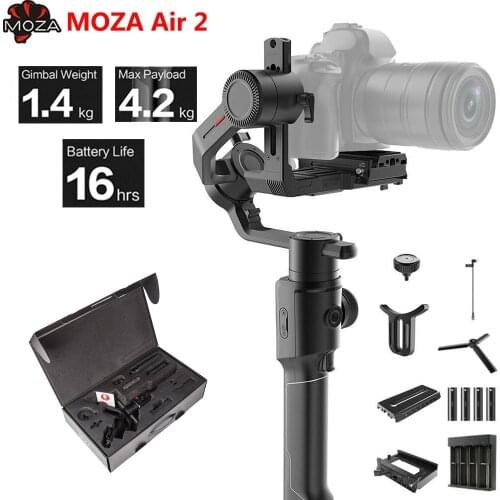 Moza Air 2 3-Axis Handheld Gimbal Stabilizer Maxload 4.2KG with iFocus-M Follow Focus Motor for Canon Nikon Sony DSLR Cameras