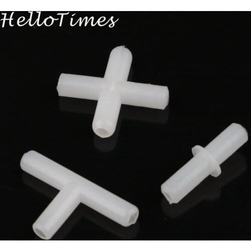 30pcs Plastic 4mm Tee Connector Aquarium Air Pump Line Tubing Joints Straight Connectors For Fish tank Accessories Silicone Tube