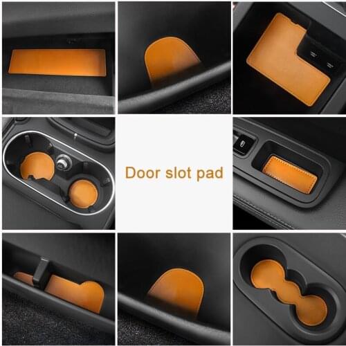 Car Door Slot Pad Water coaster Styling Storage compartment modification For Porsche Macan Cayenne Panamera Accessories Interior