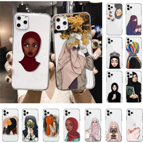 Muslim Islamic Gril Eyes Arabic Hijab Girl Phone Case For iPhone 12 X XS XR XS Max 11 Pro Max 8 7 6 6S Plus SE2 5 5S SE