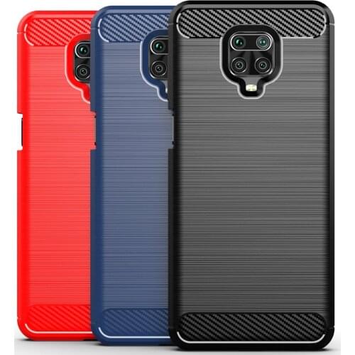 Luxury Case for Xiaomi Redmi Note 9 Pro 9S Cover Carbon Fiber Texture Brushed Case for Note 9 Pro Max Shockproof phone Cover