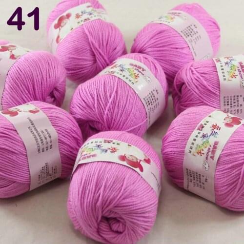 Color Optional 8 ballsX50g Cashmere Silk Velvet Children Hand Kintting Yarn Violet 18-41