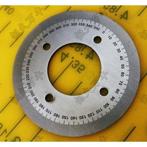 Diameter:60mm inner hole:25mm thickness:2mm 360 degree Ultra small dial scale Stainless steel disc