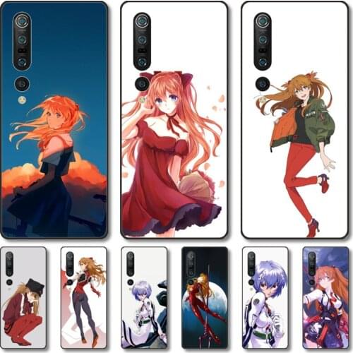 EVA anime japan Phone Case For Xiaomi MI 11 10 9 5g Lite Ultra Pro Note S Black Shell Cover