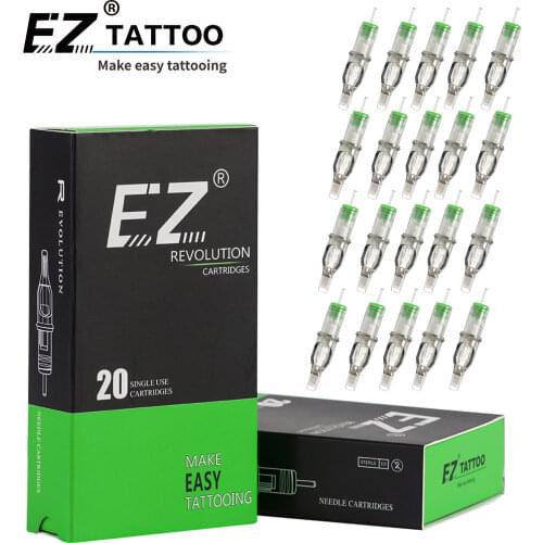 EZ Revolution Needle Cartridge Long Taper #10 Bugpin (0.30 MM) Magnum Needle for Rotary Tattoo Machine 20PCS/Box